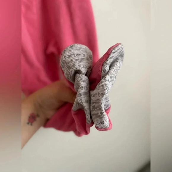 Carters toddler girls fleece footie pajamas pink fox print size 4T - Picture 4 of 6